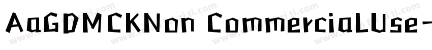 AaGDMCKNon CommerciaLUse字体转换